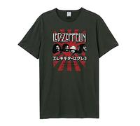 Amplified Burst Led Zeppelin Adult Unisex T-Shirt (XL) (Charcoal)