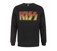 Amplified Clothing Black Kiss Logo Sweatshirt Mens