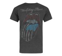 Amplified Clothing Black Rolling Stones Short Sleeved T-Shirt Mens
