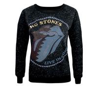 Amplified Clothing Black Rolling Stones Zig Zag Lick Logo Sweatshirt Womens