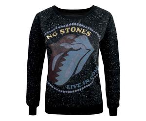 Amplified Clothing Black Rolling Stones Zig Zag Lick Logo Sweatshirt Womens