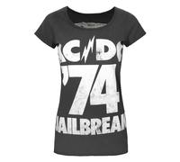 Amplified Clothing Grey Ac/Dc Jailbreak '74 Short Sleeved T-Shirt Womens
