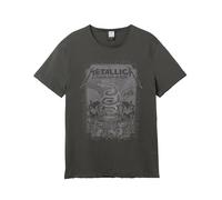 Amplified Clothing Grey Metallica Short Sleeved T-Shirt Mens