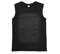 Amplified Clothing Grey Metallica Sleeveless T-Shirt Mens
