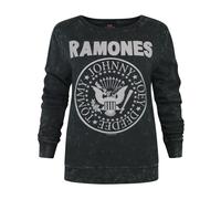 Amplified Clothing Grey Ramones Seal Logo Sweatshirt Womens