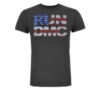 Amplified Clothing Grey Run Dmc Diamante Logo Short Sleeved T-Shirt Mens