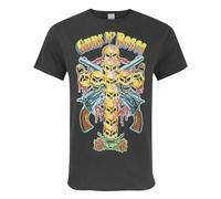 Amplified Clothing Guns N Roses - Neon Skull Print Short Sleeved T-Shirt Mens