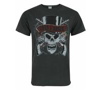 Amplified Clothing Guns N Roses Skull And Pistols Print Mens Small Short Sleeved