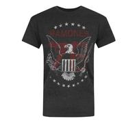 Amplified Clothing Mens Black Ramones Short Sleeved T-Shirt - Small
