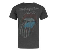 Amplified Clothing Black Rolling Stones Short Sleeved T-Shirt Mens