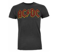 Amplified Clothing Mens Grey Ac/Dc Logo Short Sleeved T-Shirt - Small