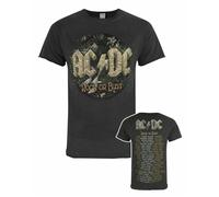 Vanilla Underground Amplified Clothing Mens Grey Ac/dc Short Sleeved T-Shirt (Small)