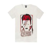 Amplified Clothing Mens White David Bowie Short Sleeved T-Shirt - Large