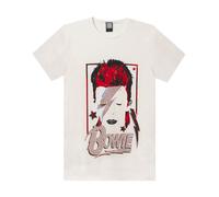 Amplified Clothing White David Bowie Short Sleeved T-Shirt Mens
