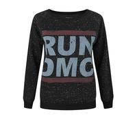 Amplified Clothing Womens Grey Run Dmc Logo Sweatshirt - Small