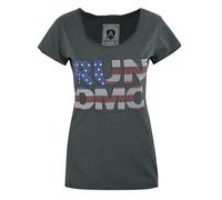 Amplified Clothing Womens Grey Run DMC Short Sleeved T-Shirt - X-Small