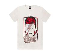 Amplified David Bowie Aladdin Sane Album White Diamante Men's T-Shirt