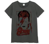 Amplified David Bowie Aladdin Sane Womens T-Shirt Charcoal -XL