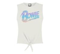Amplified David Bowie Crop Top - Vintage Logo (XL) White