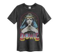 Amplified David Bowie Sphinx Graphic Tee Shirt - Egyptian Design - Charcoal, M