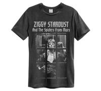 Amplified David Bowie - Ziggy Stardust Spiders from Mars - Unisex T-Shirt , Charcoal Grey, XL