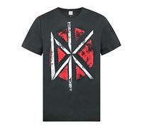 Amplified Dead Kennedys Distressed Logo Mens Charcoal Short Sleeved T-Shirt