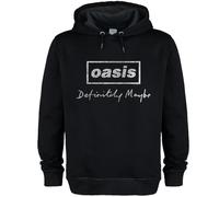 Amplified Definitely Maybe Distressed Oasis Hoodie Black, Size: M, Soft Touch Fabric