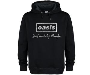 Amplified Definitely Maybe Distressed Oasis Hoodie Black XS, Brushed Back Fleece