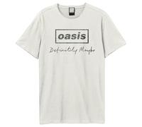 Amplified Definitely Maybe Distressed Oasis T-Shirt, Vintage White, Size S