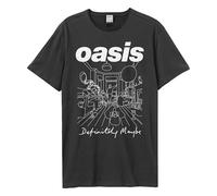 Amplified Definitely Maybe Oasis Album Artwork Graphic Tee, Charcoal, Size L