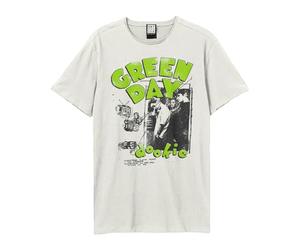 Amplified Dookie Sketch Green Day T-Shirt - Crew Neck, Short Sleeve, Vintage White, M