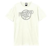 Amplified Fleetwood Mac Line Art Logo Graphic Tee Vintage White Size S