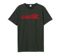 Amplified Gorillaz Logo T-Shirt - Crew Neck Black M - Short Sleeved, Cotton