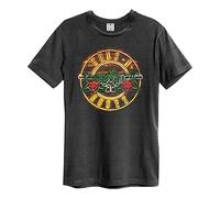 Amplified Guns N Roses Neon Sign Men's Charcoal T-Shirt (XL)