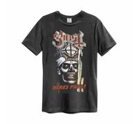 Amplified Here´s Papa Ghost T-Shirt Charcoal L - 100% Cotton, Graphic Print, Crew Neck
