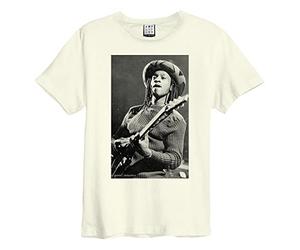 Amplified Joe Wise Aswad Graphic Print T-Shirt, Crew Neck, Short Sleeve, Vintage White, L
