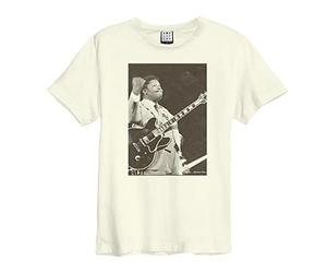 Amplified Joe Wise B.B. King Graphic T-Shirt Crew Neck Short Sleeve Vintage White L