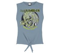 Amplified Killer World Tour '81 Iron Maiden Crop Top - Strange Blue (M)