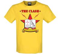 Amplified Know Your Rights The Clash T-Shirt Crew Neck Yellow XL