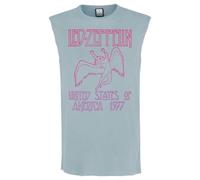 Amplified Led Zeppelin '77 Logo Sleeveless Tank Top - Strange Blue, Size L