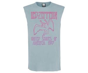 Amplified Led Zeppelin '77 Logo Sleeveless Tank Top - Strange Blue, Size L