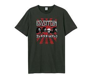 Amplified Led Zeppelin Burst T-Shirt Crew Neck Japanese Logo Charcoal 3XL