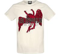 Amplified Led Zeppelin US Tour 77 Icarus T-Shirt in Vintage White (L)