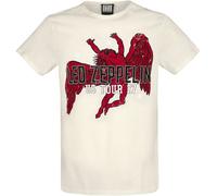Amplified Led Zeppelin US Tour 77 Icarus T-Shirt in Vintage White (S)