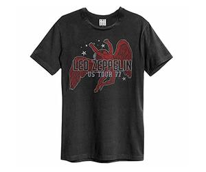 Amplified Led Zeppelin US Tour 77 Icarus Unisex T-Shirt, Charcoal Grey, S