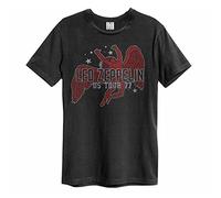Amplified Led Zeppelin US Tour 77 Icarus Unisex T-Shirt, Charcoal Grey, XL
