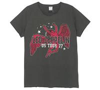 Amplified Led Zeppelin US Tour 77 Icarus Womens T-Shirt, Charcoal, L