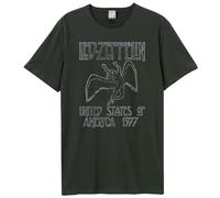Amplified Led Zeppelin USA Tour 1977 Graphic T-Shirt Charcoal L