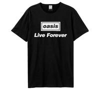 Amplified Live Forever Oasis T-Shirt M Charcoal