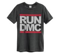 RUN DMC LOGO AMPLIFIED VINTAGE CHARCOAL SMALL - T-shirt